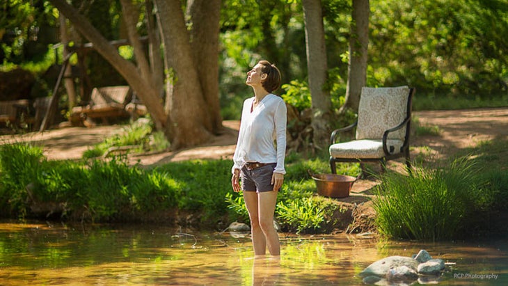 Daily doses of Yoga — (via Young woman practicing yoga outdoors at