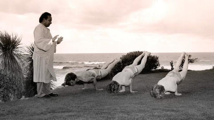 Premium Photo  A yoga studio with a view of the ocean.