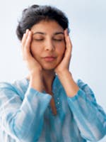 HEADACHES, Woman grabbing her face Headaches, Woman grabbing her face