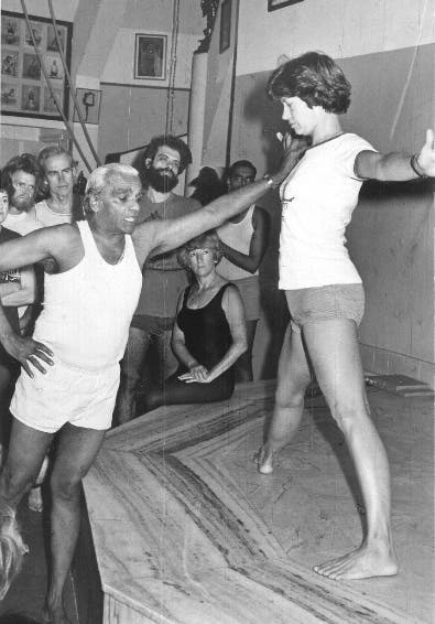 Mary Dunn with BKS Iyengar