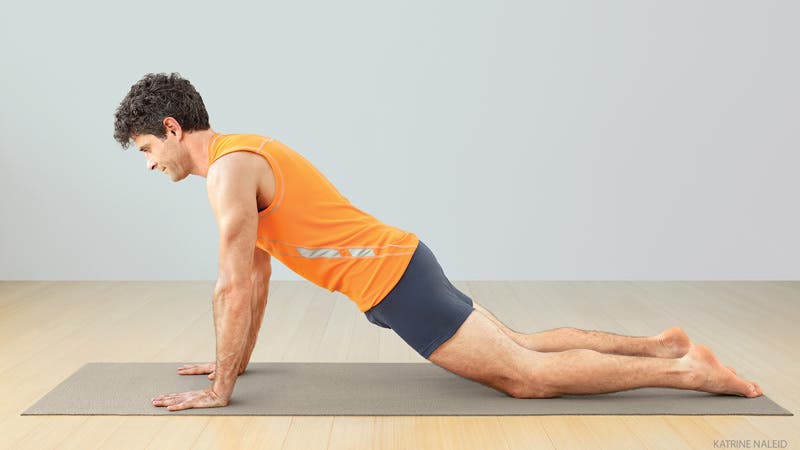 high plank pose from the knees