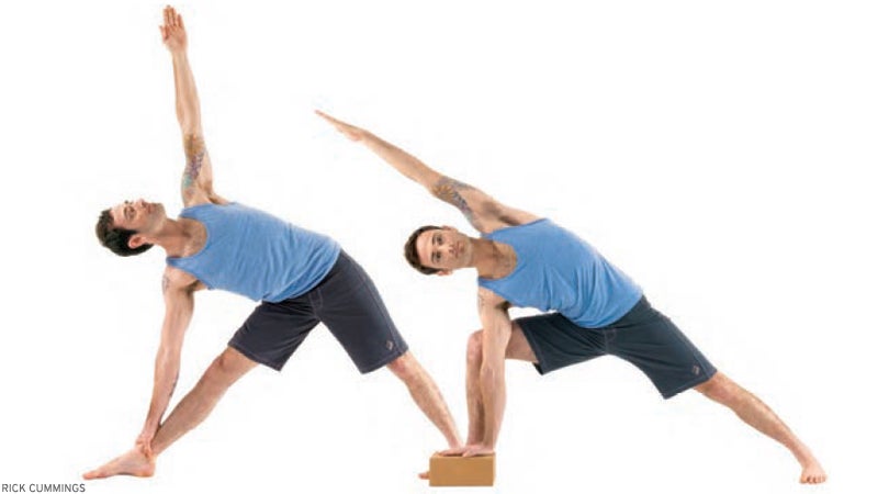 Yoga Pose Triangle pose Utthita Trikonasana – Medical Stock Images Company