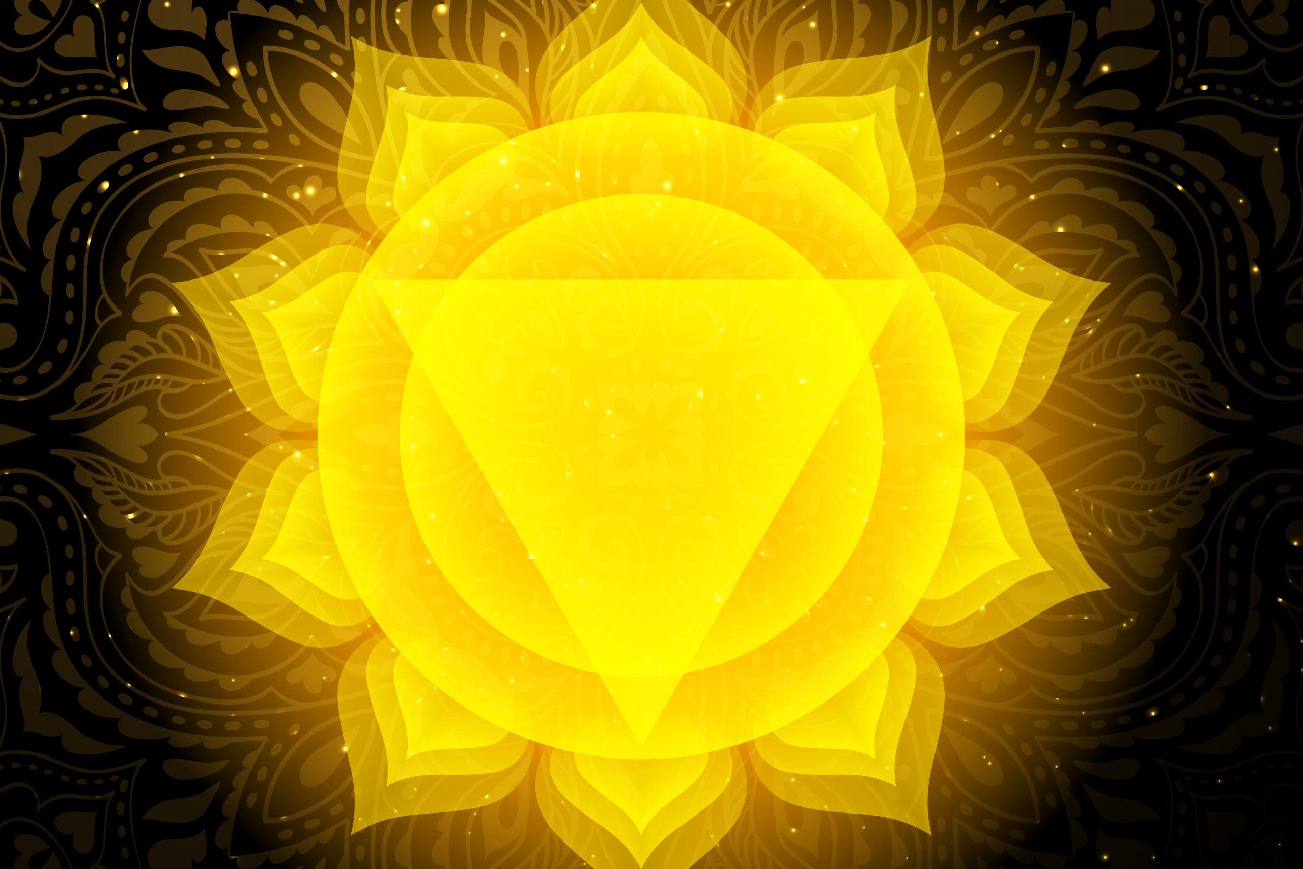 A visual representation of the Navel Chakra, otherwise known as the third chakra, manipura, or solar plexus chakra