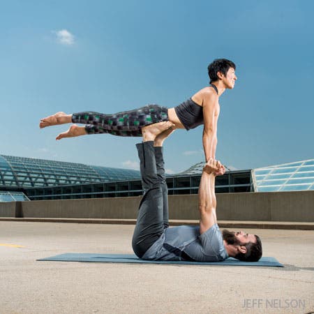 Acro Yoga Front Plank Pose