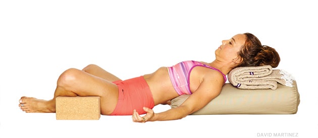 reclining bound angle pose