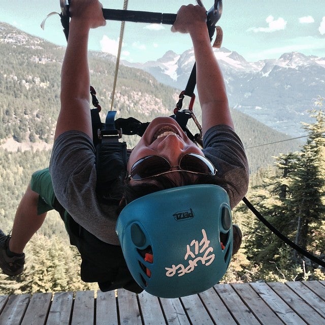 Yoga Teacher Gina Caputo Zipline