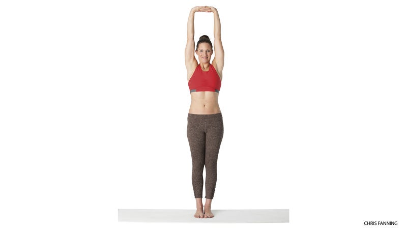 Upward Salute Urdhva Hastasana  Yoga Poses Guide by WorkoutLabs