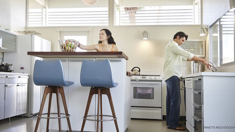 Kitchen couple, practice acceptance