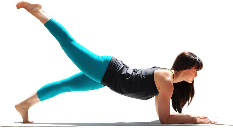 Two Fit Moms in 3-Point Forearm Plank Two Fit Moms in 3-Point Forearm Plank