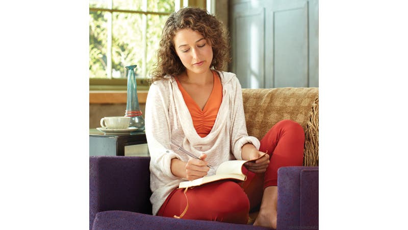 Woman Reading, yoga books
