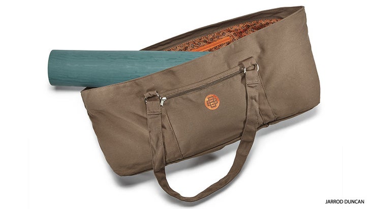 NEW BANYAN & BO BY GAIAM COTTON CANVAS YOGA TOTE BAG BROWN