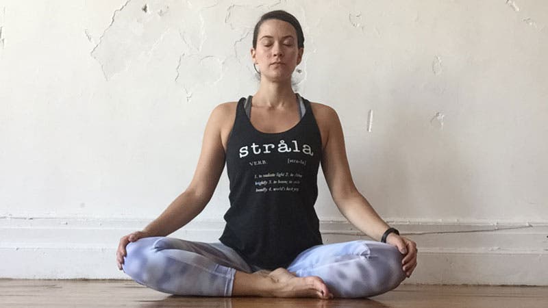 Rae Broderick: Sitting/Breathing pose, sukhasana