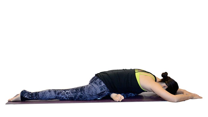 Two Fit Moms in half pigeon pose, eka pada rajakapotasana