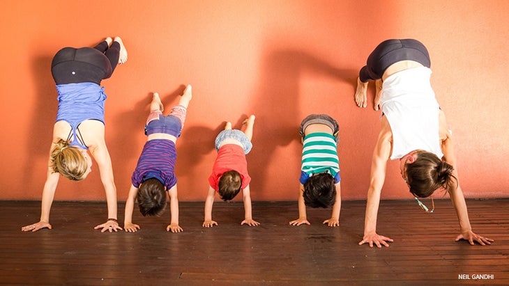 Leah Cullis and friends demonstrate L-shaped Handstand. Leah Cullis and friends demonstrate L-shaped Handstand.