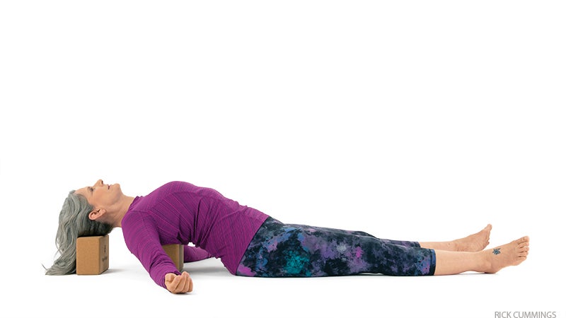 Supported Fish Pose in March - Yogamoo™