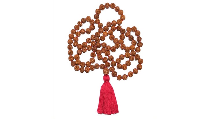 Mala with intention beads - Sage and Sweetgrass