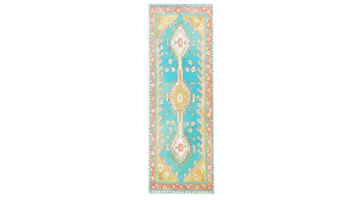 Turquoise Fair Trade Indian Handmade Brightly Coloured Yoga Mat