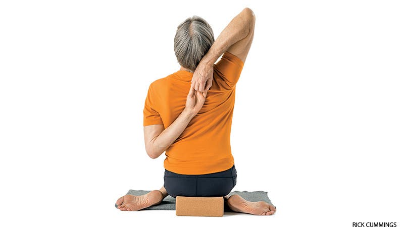 cow face pose, gomukhasana, modification