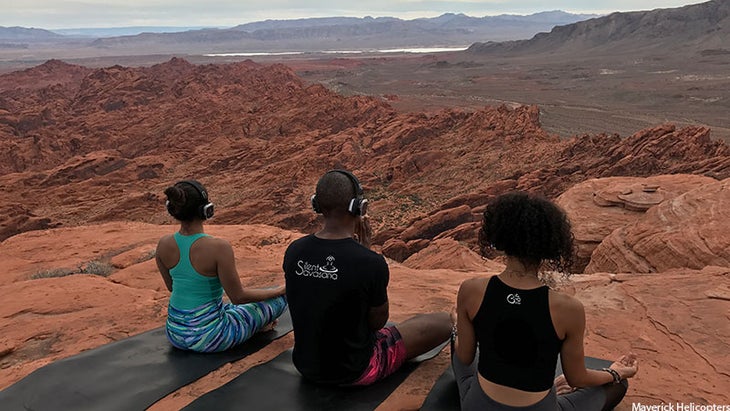HeliYoga in the Valley of Fire. HeliYoga in the Valley of Fire.
