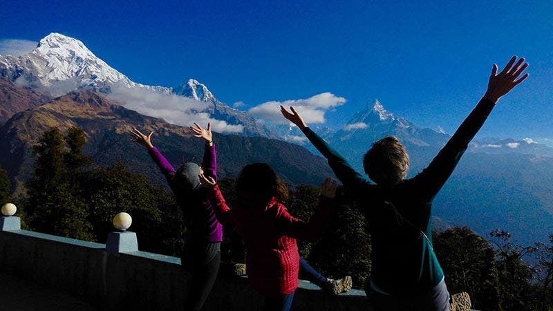 Karma Yoga, Kids and Trekking in the Himalayas, Nepal