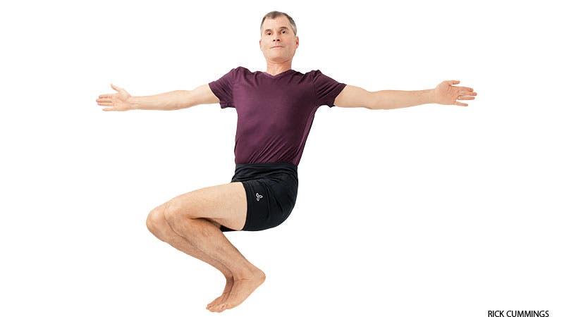 Revolved Abdomen Pose, knees below pelvis