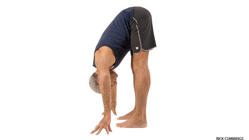 Standing forward bend pose