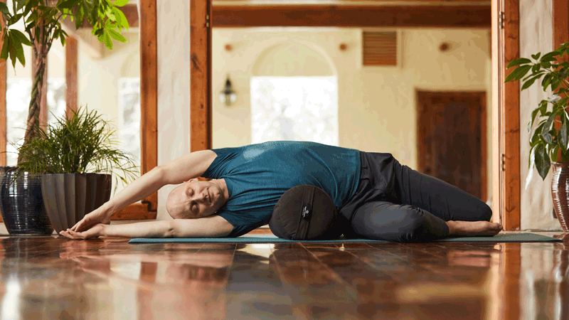Achieve the benefits of a pose with a bolster! | Inner Space Yoga &  Meditation Supplies