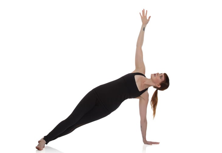 sadie-SIDE-PLANK How Pilates and Yoga Are Similar.
