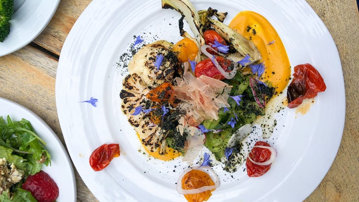 food A beautiful meal prepared at 1440 Multiversity, where executive chef Kenny Woods prepares fresh, nourishing meals with locally sourced ingredients.