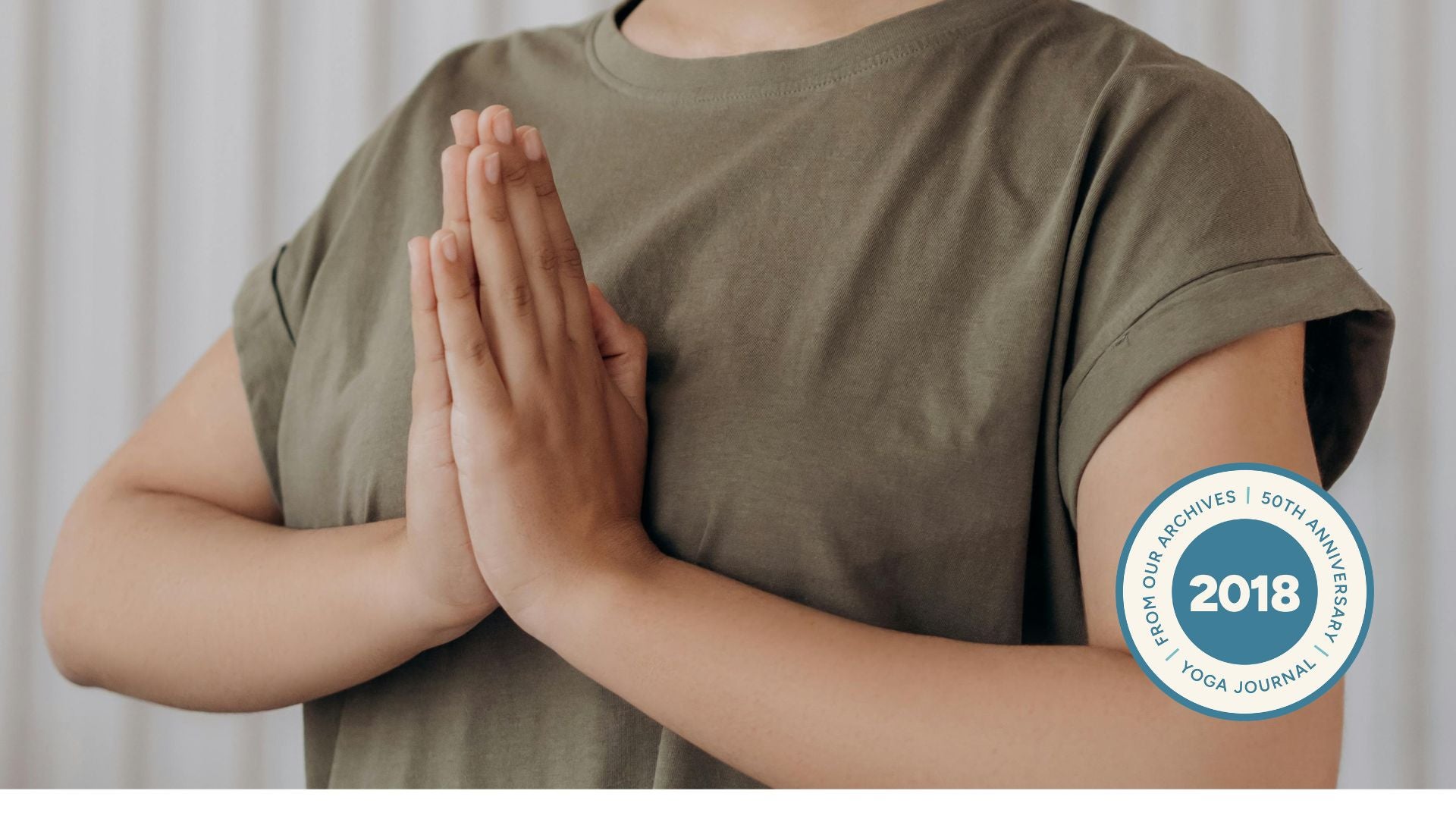 Hands together in prayer position.