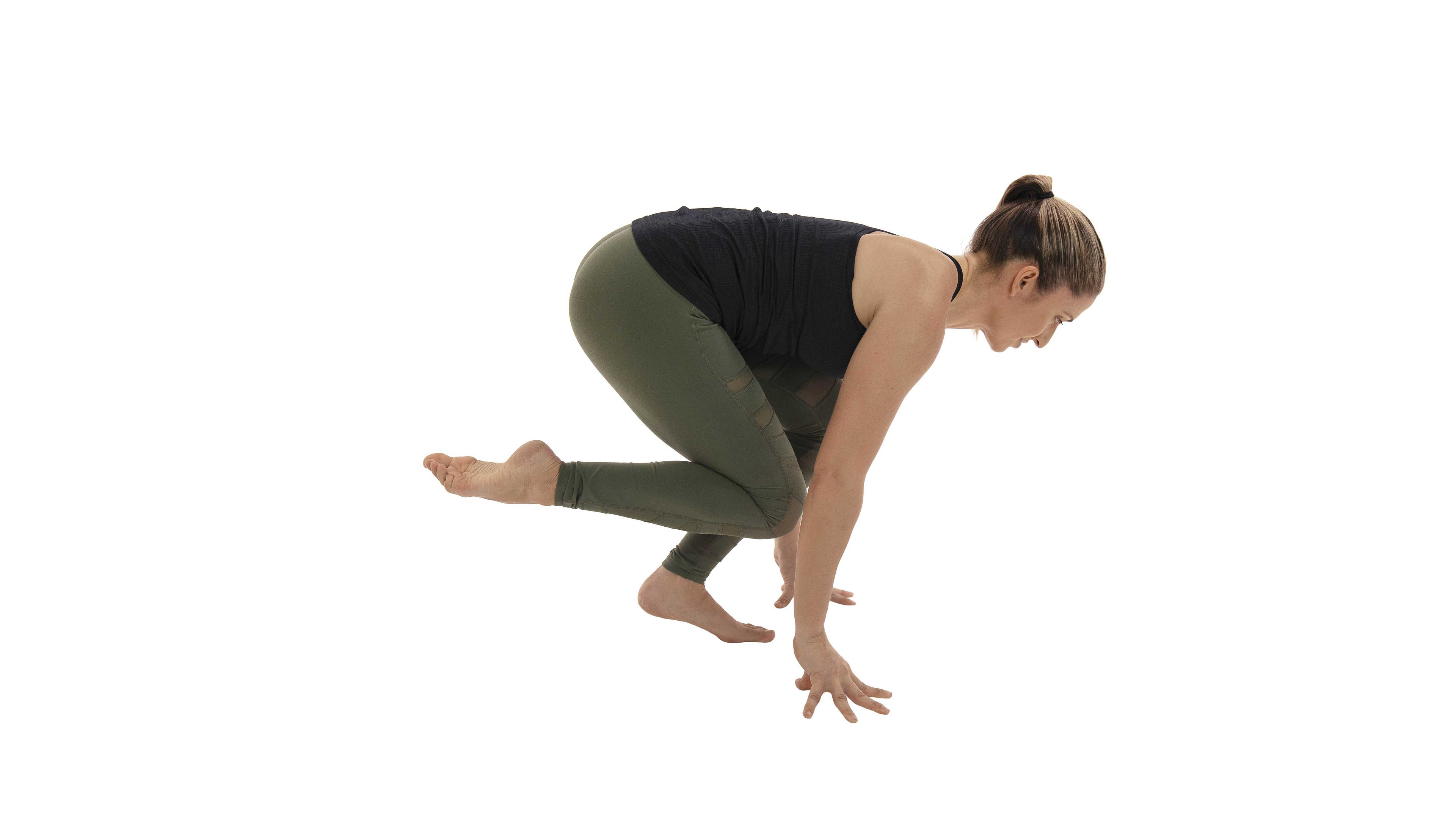 woman in urdhva prasarita eka padasana