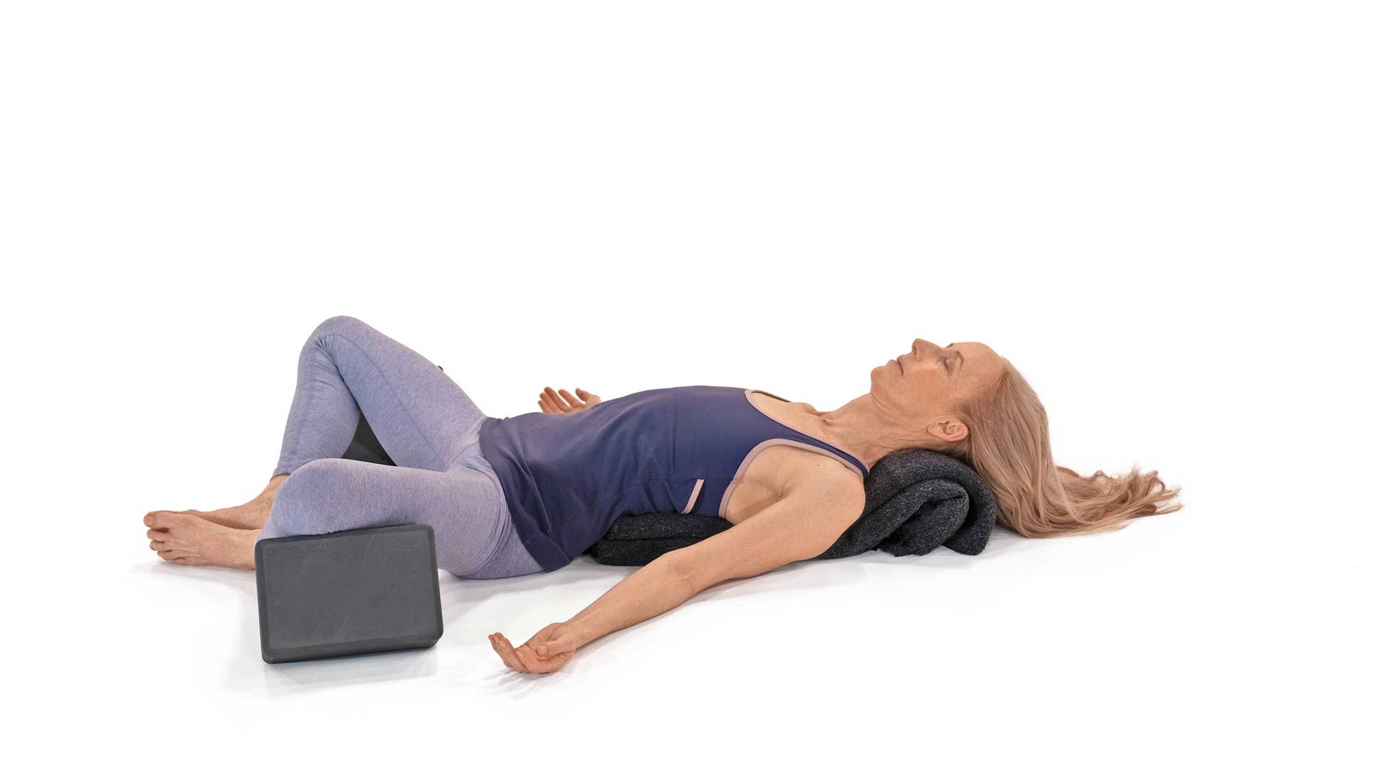 anniecarpenter-suptabaddhakonasana RECLINING BOUND ANGLE POSE (SUPTA BADDHA KONASANA)