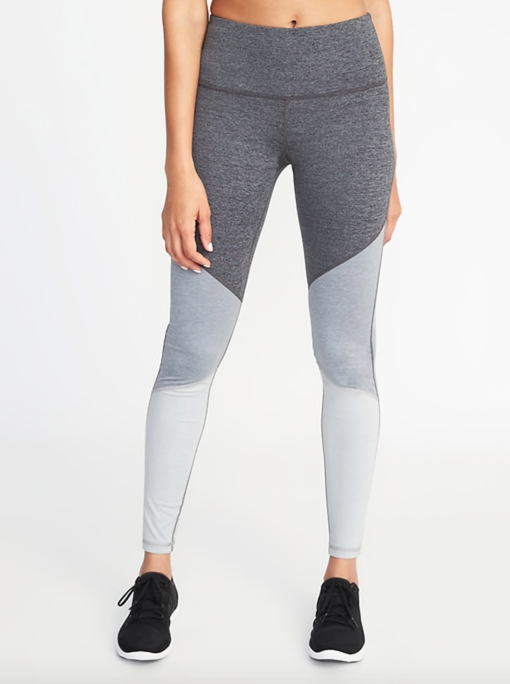 Mid-Rise Mesh-Panel Compression Leggings for Women | Old Navy