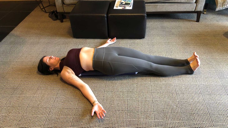 7-Pose Restorative Yoga Without Props While Traveling