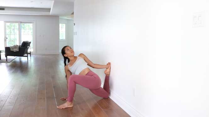 Relaxing Wall Yoga Sequence | POPSUGAR Fitness