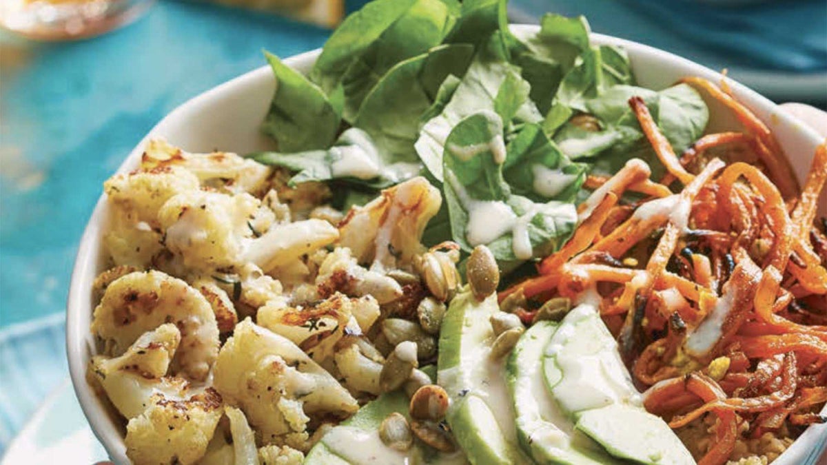 Freekeh Buddha Bowls with Tahini Lemon Dressing