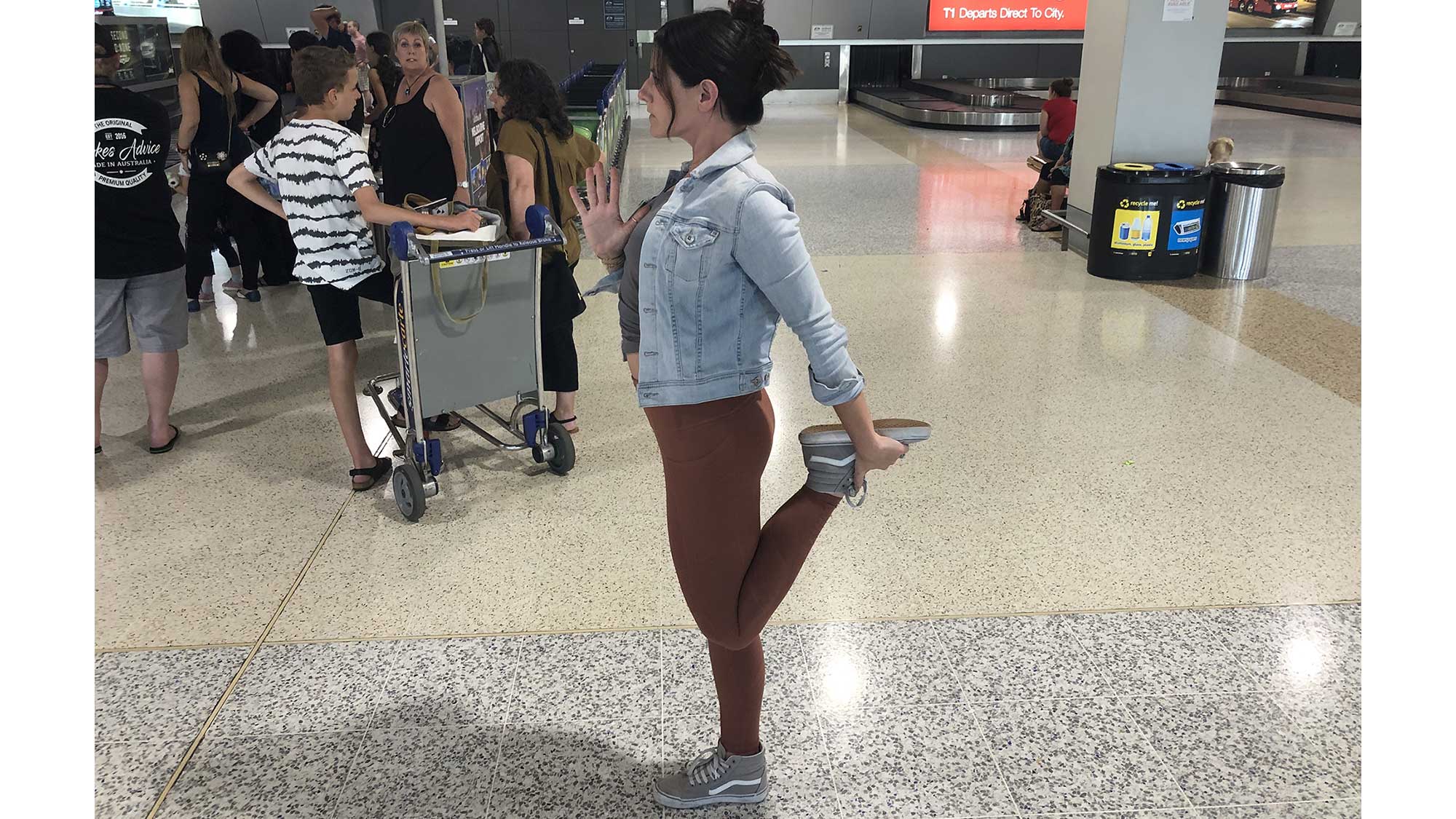 Natarajasana-Prep-2 King Dancer (Natarajasana) prep, after flying