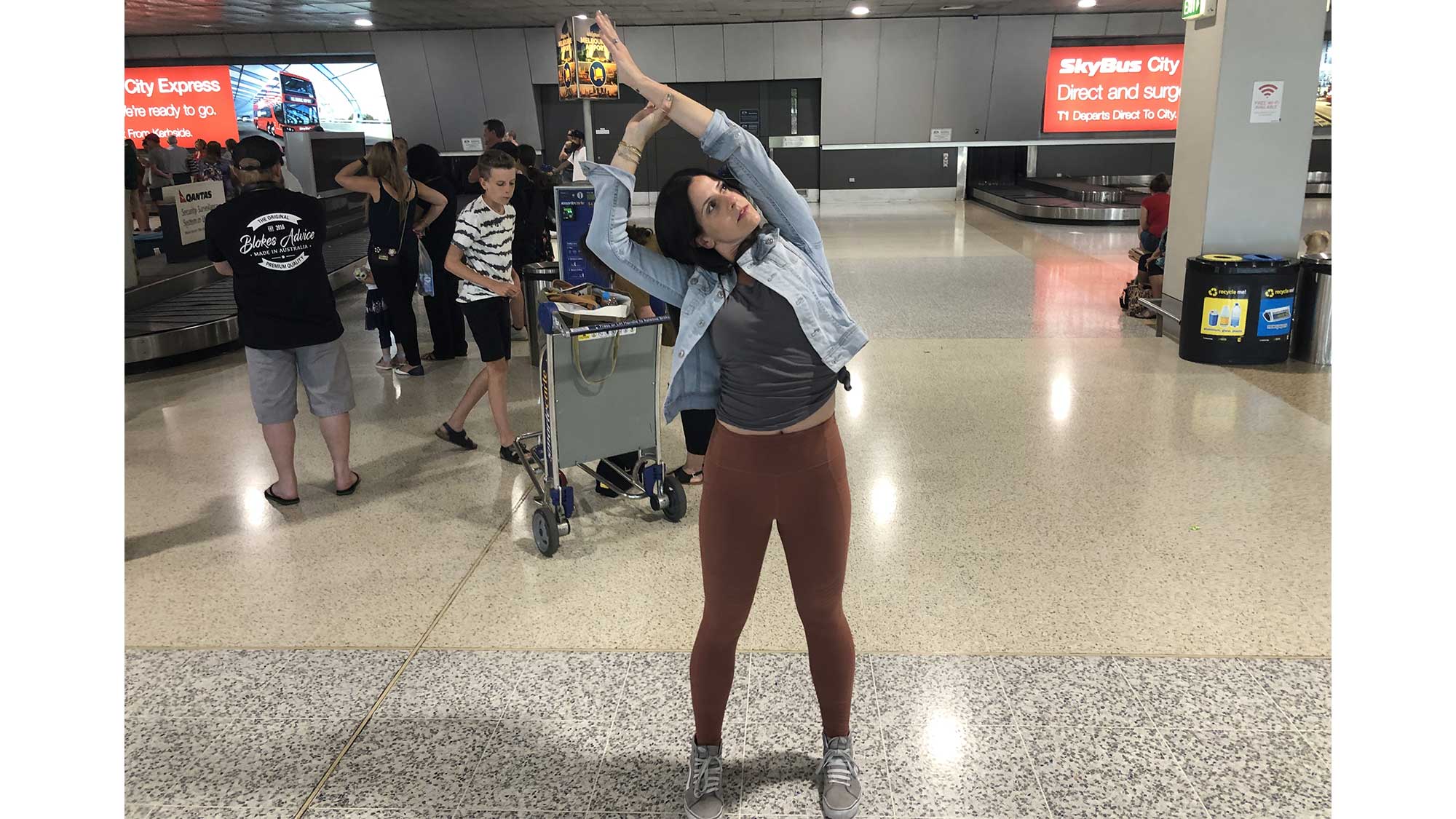 Side-bend-2 Standing Side Bend (Crescent Pose), after flying