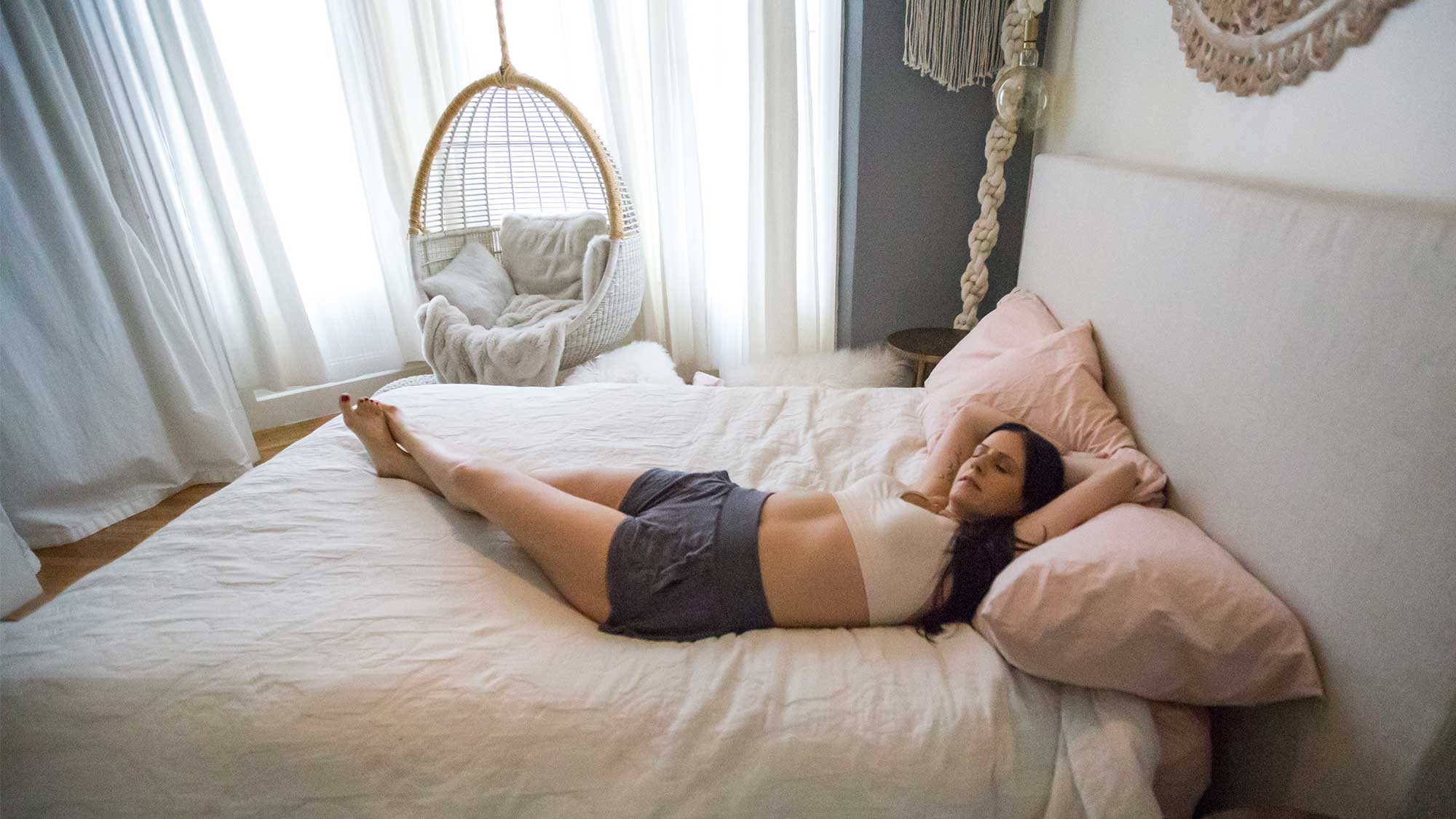 Supine Side Stretch, good morning yoga