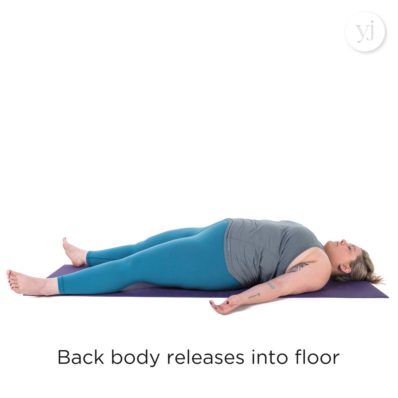 Corpse Pose Savasana color line icon. Asana in hatha yoga and modern yoga  as exercise, often used for relaxation at the end of a session. Pictogram  for web page, mobile app, promo.
