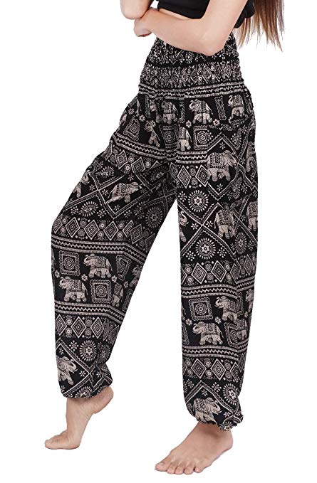 Unisex Printed Harem Yoga Pants Baggy Genie Trousers casual pant
