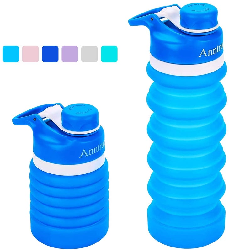 Nefeeko Collapsible Water Bottle, Reuseable BPA Free Silicone