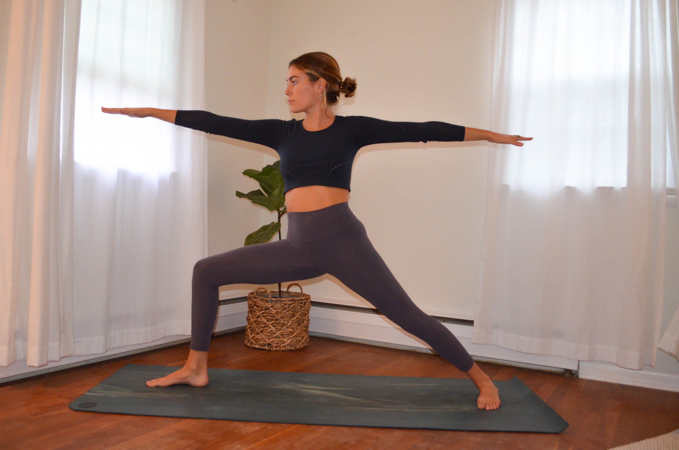 Actress Natalie Khoury striking a yoga pose/ doing aerobics while working  out at the Wii Fit Plus Fitness Club at Village at the Yard during Sundance  on Friday, Jan. 22, 2010 in