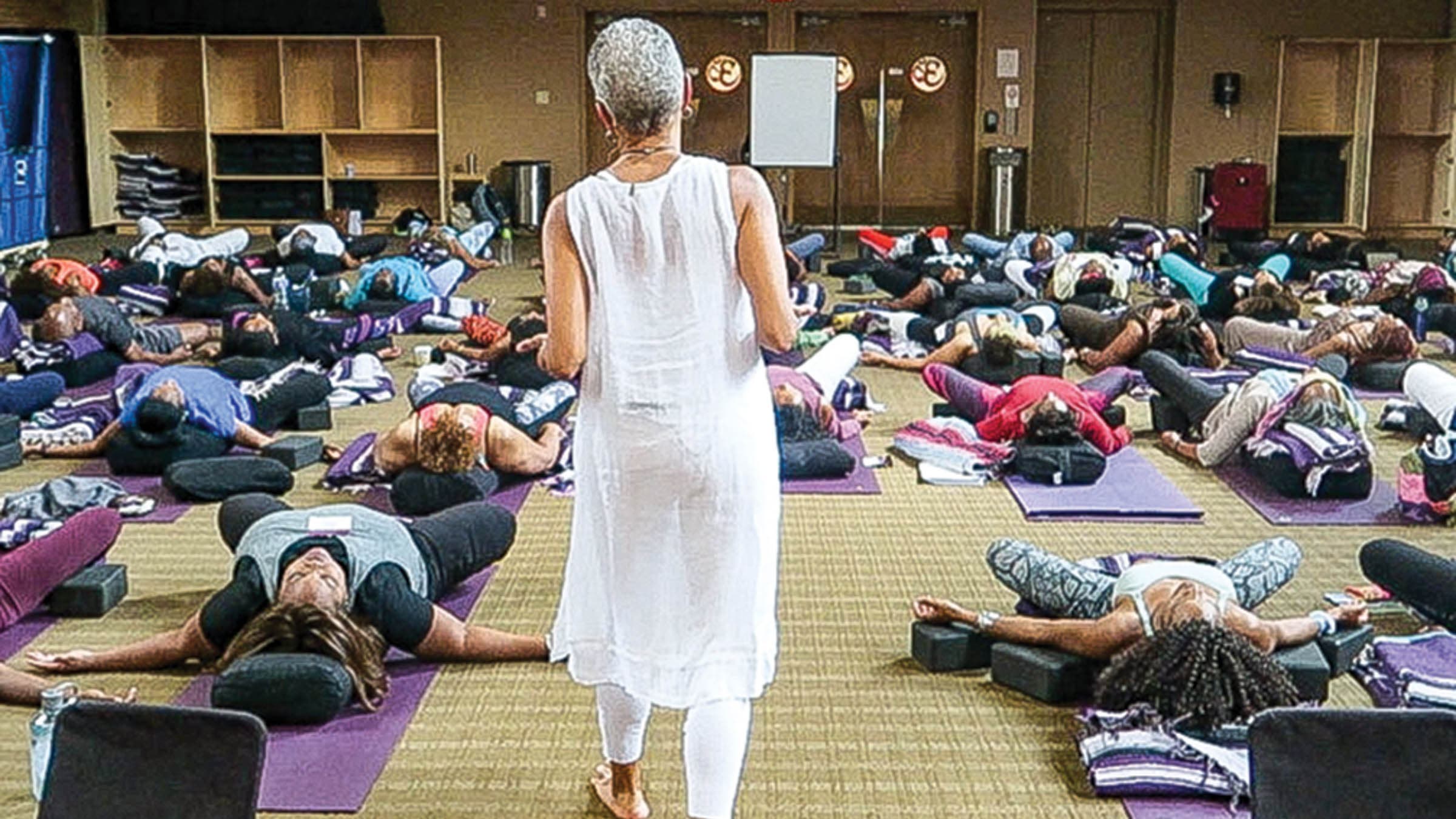 Gail Parker teaching a class