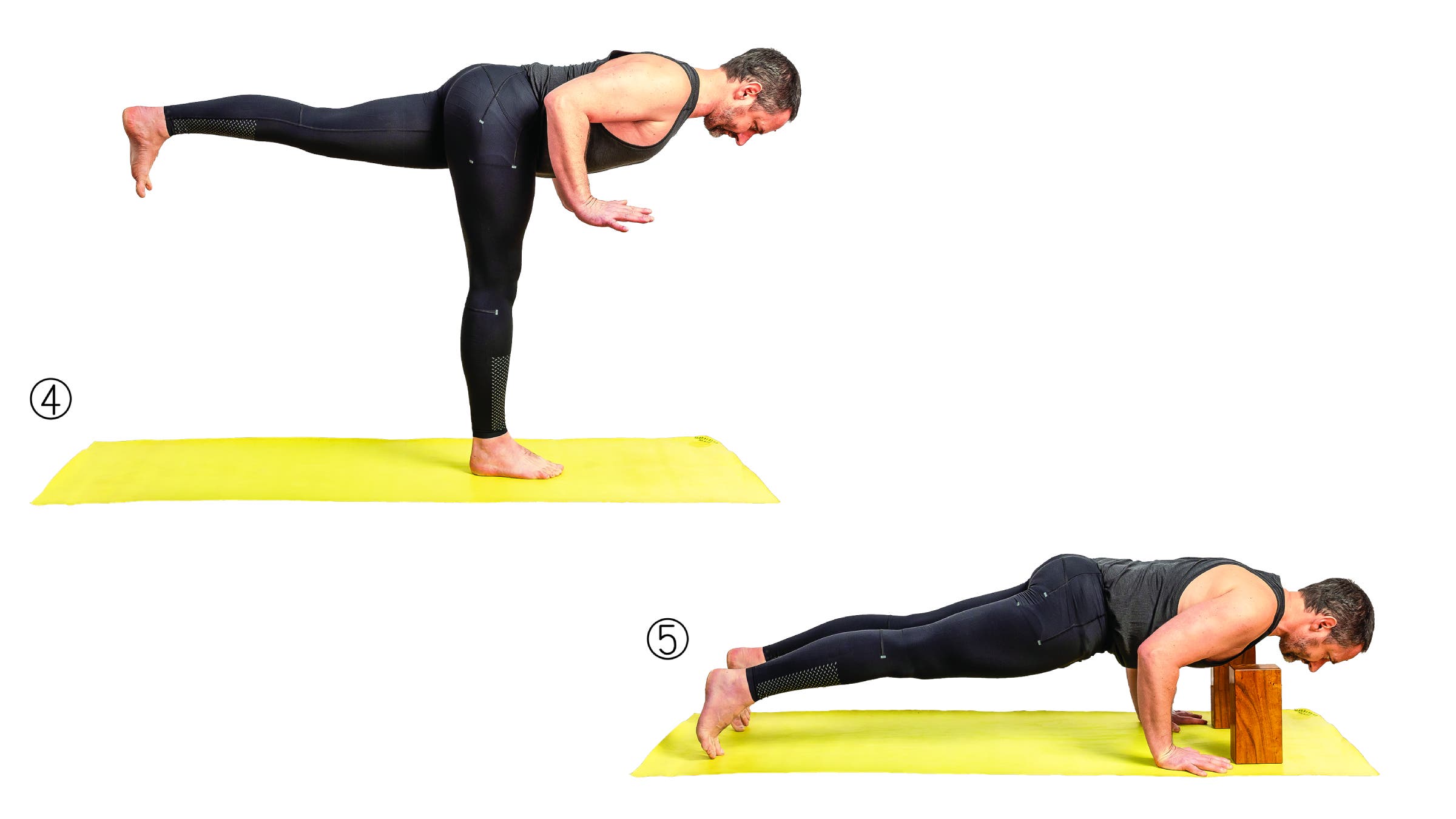 Maze in two different yoga poses