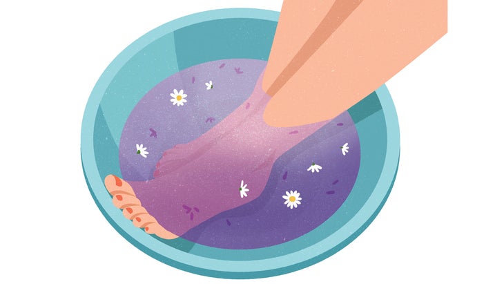 An illustration of a foot bath