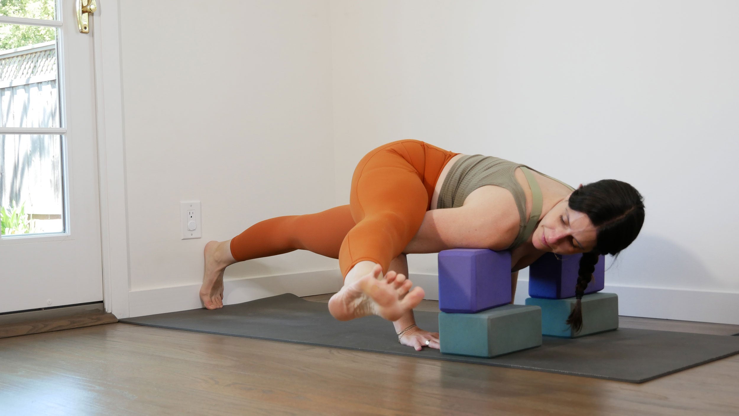 Twisted One Legged Arm Balance Yoga Pose - Forte Yoga