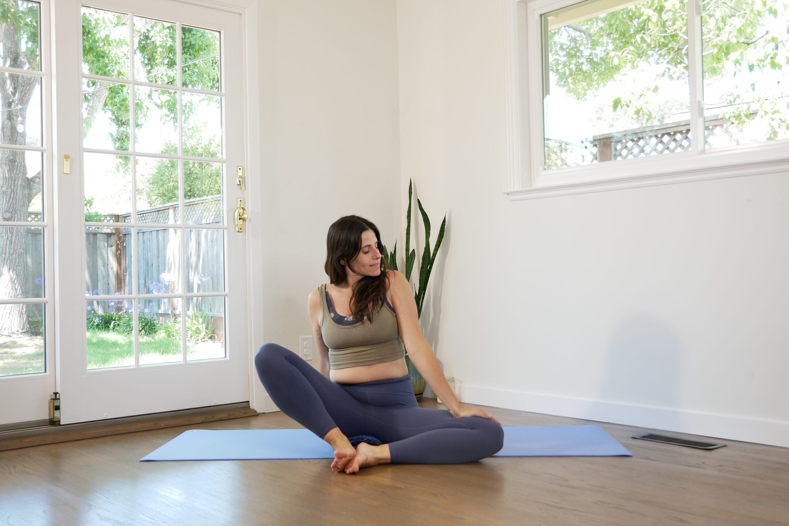 Premium Photo  Woman practicing yoga does an exercise in pose