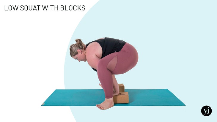 firefly variation: low squat with blocks