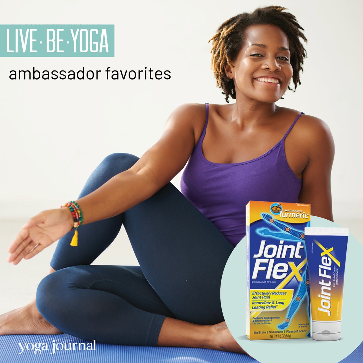 JointFlex Pain Relief Cream with Natural Turmeric Yoga Journal